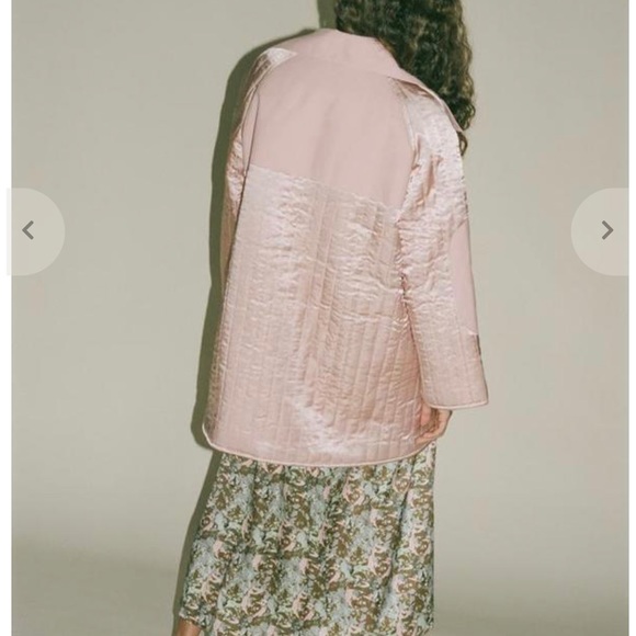 Michons Marigot Pink Satin Canvas Barn Coat Chore Jacket - Picture 2 of 12